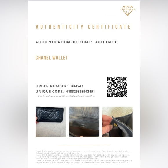 Authentic Chanel Matelassé Black Lambskin Wallet with Added Chain - Picture 15 of 15